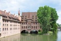 A building on river in Nurnburg Royalty Free Stock Photo