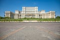 Building of Romanian parliament in Bucharest is the second largest building in the world Royalty Free Stock Photo