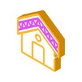 Building roof waterproof isometric icon vector illustration