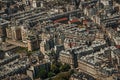 Building roofs and windows seen from the Eiffel Tower in Paris Royalty Free Stock Photo