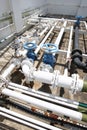 Building rooftop pipelines Royalty Free Stock Photo