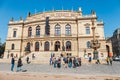 The building of Rudolfiunum concert halls on Jan Palach Square with unidentified peop