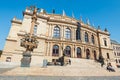 The building of Rudolfiunum concert halls on Jan Palach Square with unidentified peop