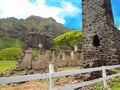 Building Ruins in Hawaii Royalty Free Stock Photo