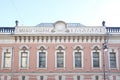 Building of the Russian Academy of Arts in Prechistenka street of Moscow, Russia. Sunny spring view.