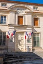 Building`s facade Bank of France in Niort, Deux-Sevres, Poitou-Charentes, France Royalty Free Stock Photo
