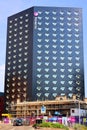 The buildingâs unfinished black cladding has become a prominent addition to the city centreâs skyline