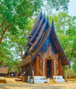 The building of Sanctuary of Rama, Baan Dam Black House, on May 11 in Chiang Rai, Thailand