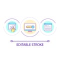 Building search engine loop concept icon Royalty Free Stock Photo
