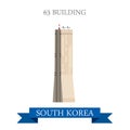 63 building Seoul South Korea landmarks vector attraction