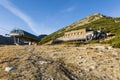 The building of the Shelter in Solisko Shelter under Solisko, cottage under Soliskom and the mountain station of the chairlift