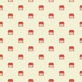 Building shop store seamless pattern isolated on color background Royalty Free Stock Photo