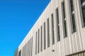 Building side view with light gray wall exterior at downtown Tucson, Arizona Royalty Free Stock Photo