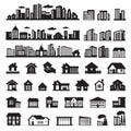 building silhouettes. Vector illustration decorative design Royalty Free Stock Photo