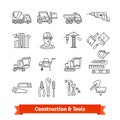 Building site engineering and tools set Royalty Free Stock Photo