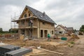 Building Site With House Under Construction Royalty Free Stock Photo