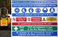 Building site safety information sign