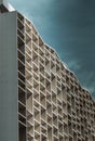 Building skin faÃÂ§ade modern style showing shading divide shade and shadow. Facade architecture elevation design Royalty Free Stock Photo