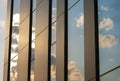 Building sky blue glass windows reflection Royalty Free Stock Photo