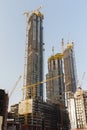 Building of skyscraper in Dubai city Royalty Free Stock Photo
