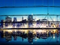 Building Skyscraper Panoramic Night New York City Concept Royalty Free Stock Photo