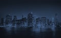 Building Skyscraper Panoramic Night New York City Concept Royalty Free Stock Photo