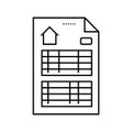 building specifications architectural drafter line icon vector illustration