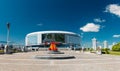 The building of the sports complex Minsk Arena in Royalty Free Stock Photo