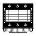 Building stadium top view icon, simple style
