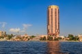 Building of 5 star Sofitel El Gezirah hotel on Nile riverbank in Cairo, Egypt Royalty Free Stock Photo