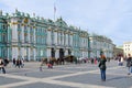 Building of State Hermitage Museum Winter Palace, Palace Square, Saint Petersburg, Russia Royalty Free Stock Photo