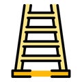 Building step ladder icon color outline vector Royalty Free Stock Photo