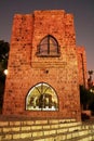 Building in stone old city Jaffa in Tel Aviv at night, Israel Royalty Free Stock Photo