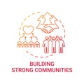 Building strong communities concept icon