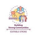 Building strong communities concept icon