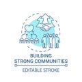 Building strong communities concept icon