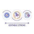 Building strong mindset loop concept icon