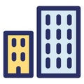 Building structure Isolated Vector with Outline icon which can easily modify or edit Royalty Free Stock Photo