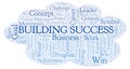 Building Success word cloud.