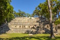 Building surrounded by trees in the Mayan ruins of Honduras Royalty Free Stock Photo