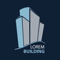 Building symbol, architecture business illustration