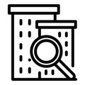 Building target audience icon, outline style