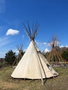 Tipi homes - traditional style Lakota tepees WolfMountain NewYorkState