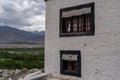 Building of Thiksey Monastery Tibet Buddhism Temple with Mountain background