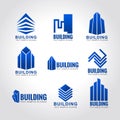 9 building tone blue sky logo