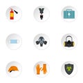 Building tools icons set, flat style Royalty Free Stock Photo