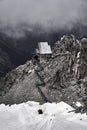 Building on the top of mountain in Chamonix