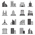 Building , tower, Architectural icons Royalty Free Stock Photo