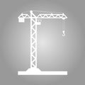 Building Tower crane icon - vector. Royalty Free Stock Photo