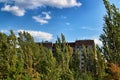 Building in the town of Pripyat, Ukraine, site of the 1986 Chernobyl nuclear desaster Royalty Free Stock Photo